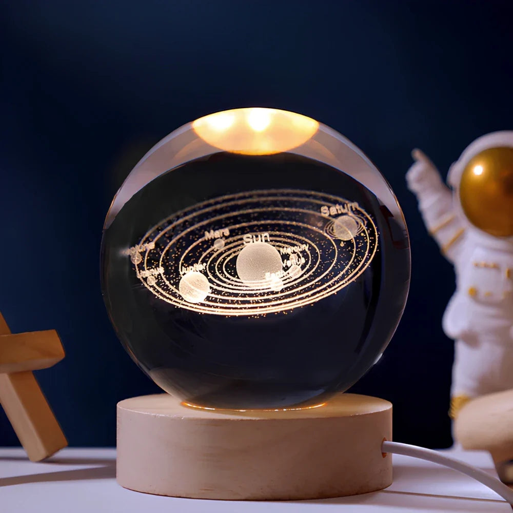 Luminous Crystal Ball LED Night Light USB Lamp