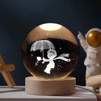 Luminous Crystal Ball LED Night Light USB Lamp