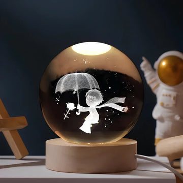 Luminous Crystal Ball LED Night Light USB Lamp