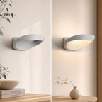 Close-up of the geometric multi-layer wall sconce design