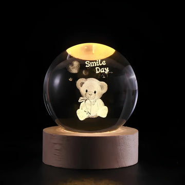 Luminous Crystal Ball LED Night Light USB Lamp
