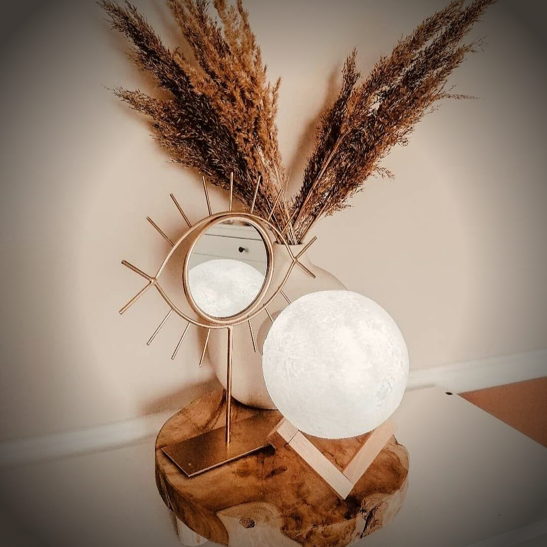 Moon Lamp 3D Printed LED Touch Control Night Light