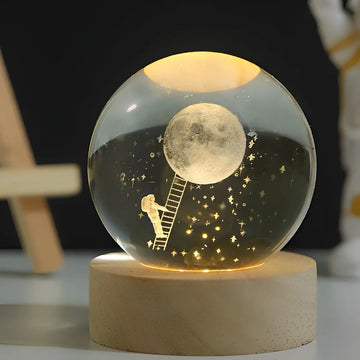 Luminous Crystal Ball LED Night Light USB Lamp