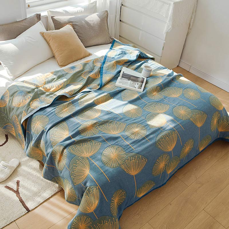 Reversible Dandelion Cotton Quilt for Bed and Sofa Use