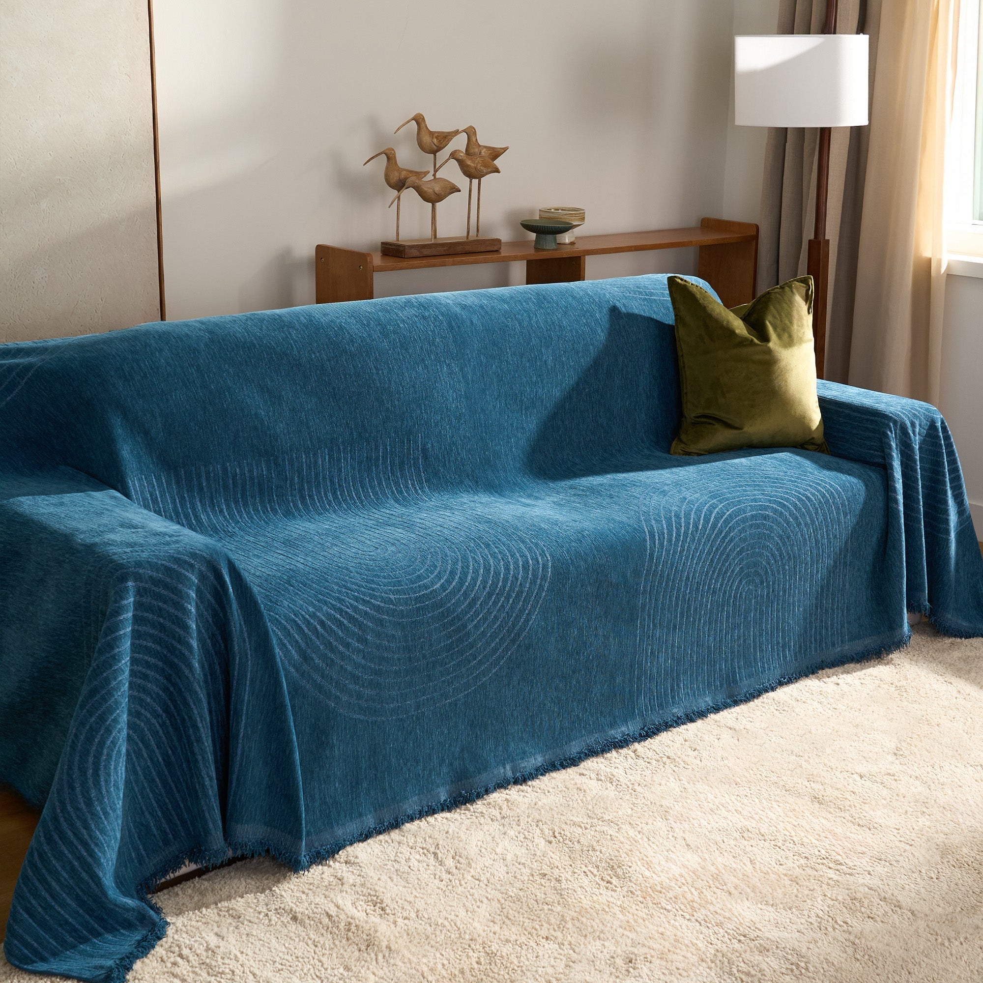Reversible Chenille Sofa Cover for Soft Cozy Everyday Protection