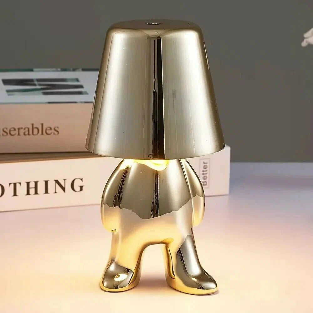 Modern Gold Figure Table Lamp Rechargeable LED Light
