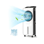 Evaporative air cooler with remote control and 12-hour timer
