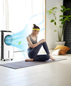 Evaporative air cooler with remote control and 12-hour timer