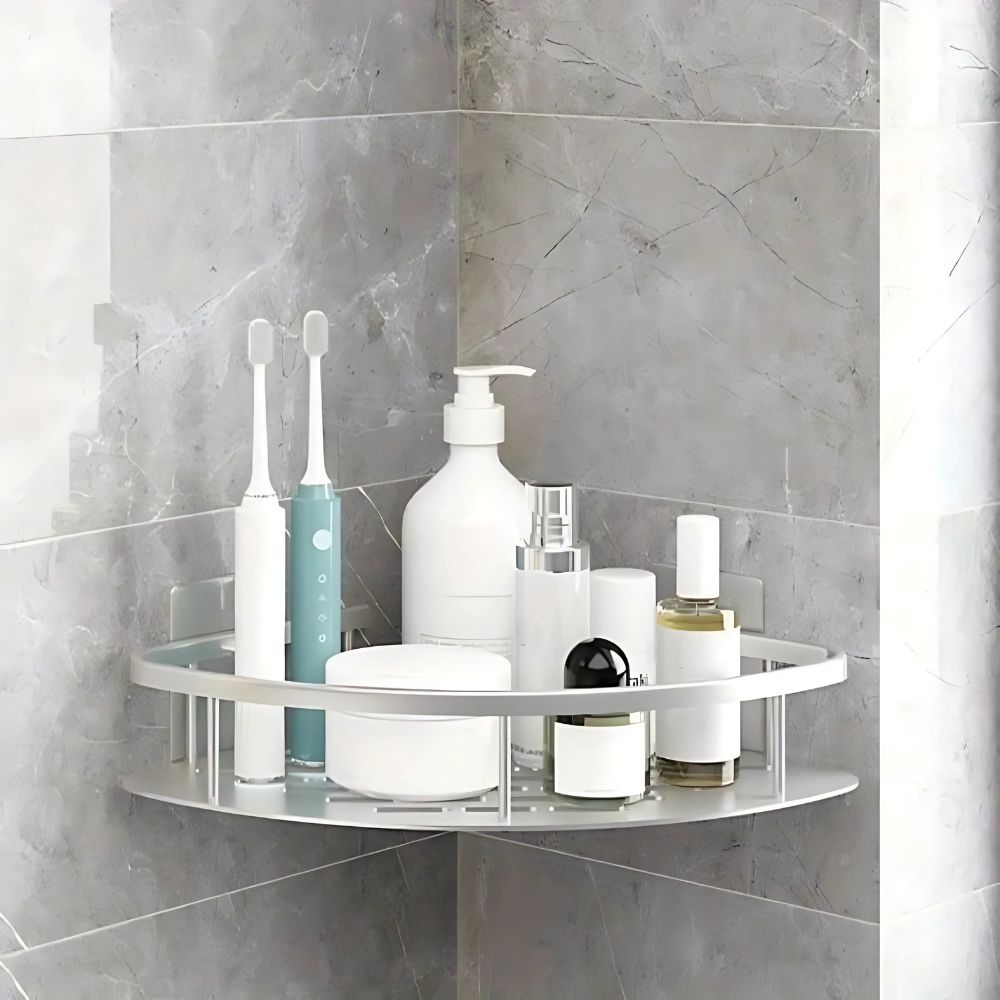 Aluminum Shower Caddy Wall Mounted Bathroom Shelf
