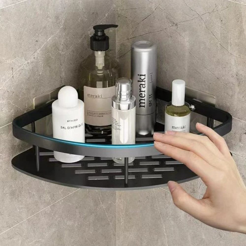 Aluminum Shower Caddy Wall Mounted Bathroom Shelf