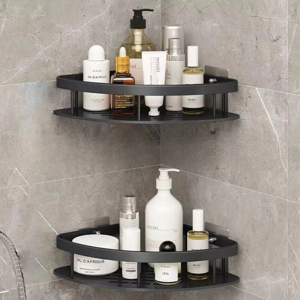 Aluminum Shower Caddy Wall Mounted Bathroom Shelf