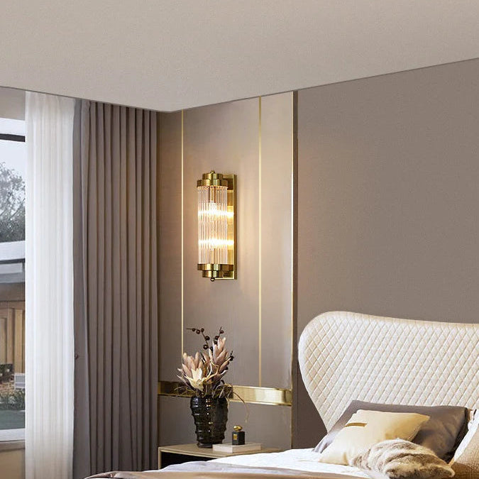Art Deco Wall Sconce Light with Antique Brass Finish | Elegant Illumination for Bathrooms and Living Spaces