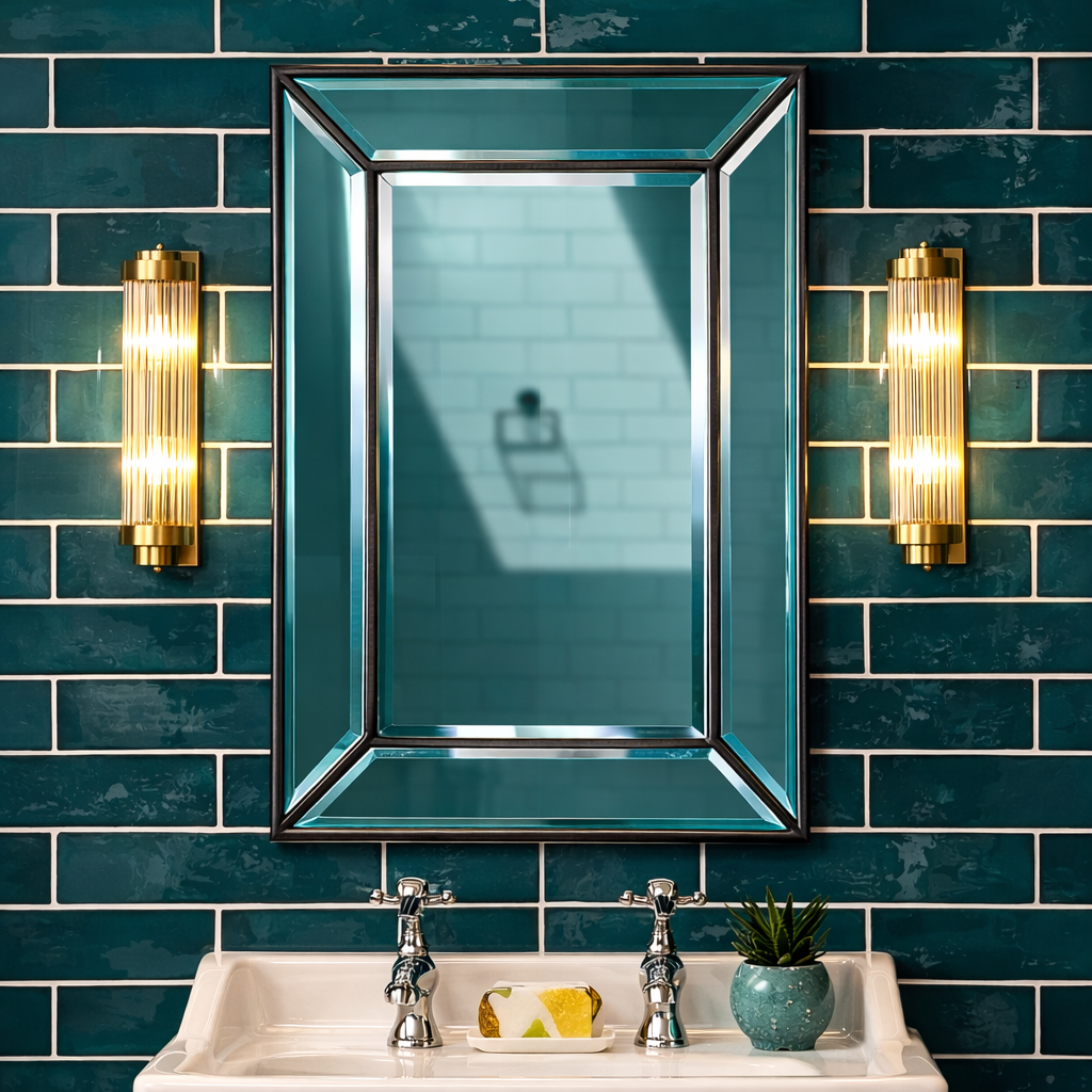 Art Deco Wall Sconce Light with Antique Brass Finish | Elegant Illumination for Bathrooms and Living Spaces
