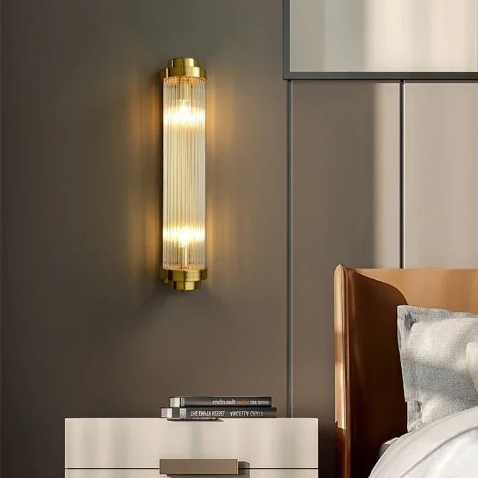 Art Deco Wall Sconce Light with Antique Brass Finish | Elegant Illumination for Bathrooms and Living Spaces