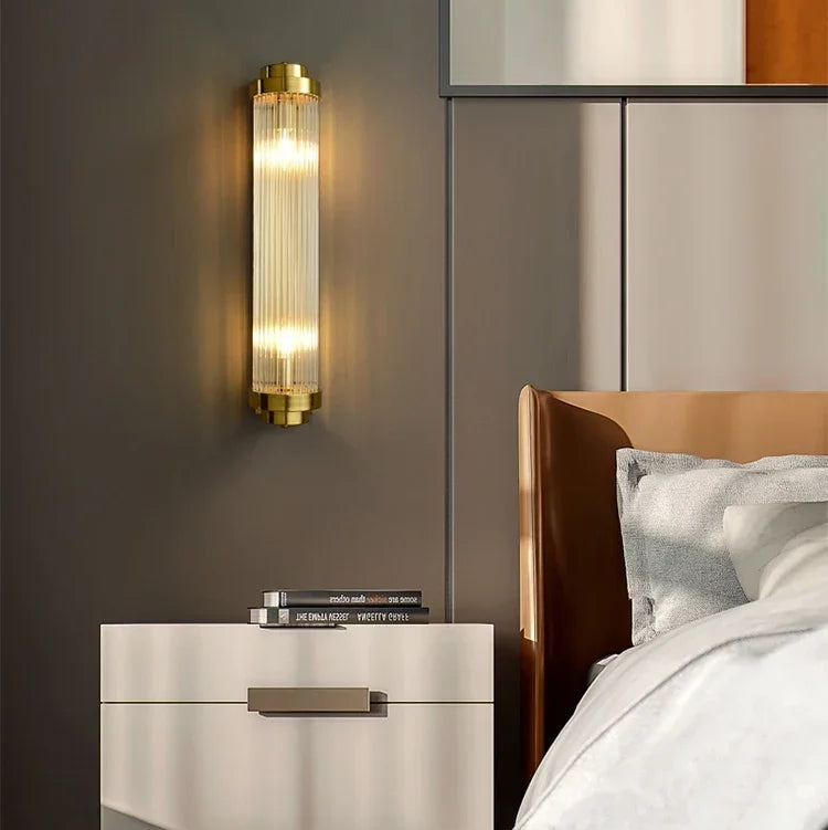 Art Deco Wall Sconce Light with Antique Brass Finish | Elegant Illumination for Bathrooms and Living Spaces