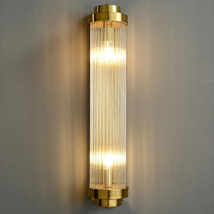 Art Deco Wall Sconce Light with Antique Brass Finish | Elegant Illumination for Bathrooms and Living Spaces