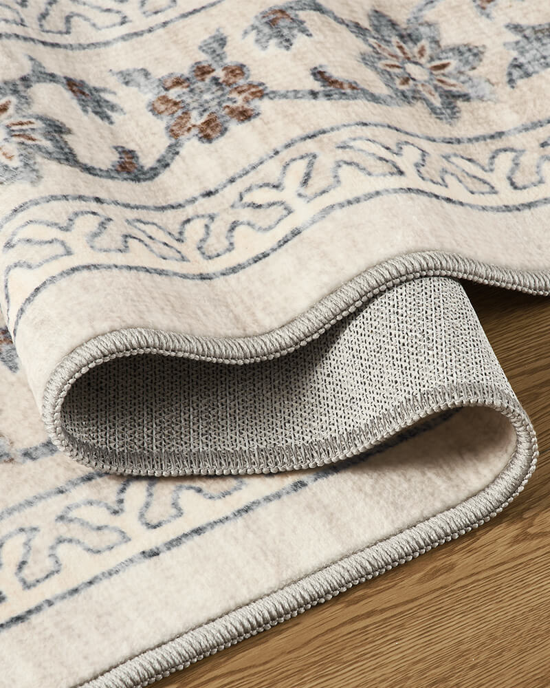 Aster Collection | Washable Area Rug with Non-Slip Backing | Cozy Living Room Comfort