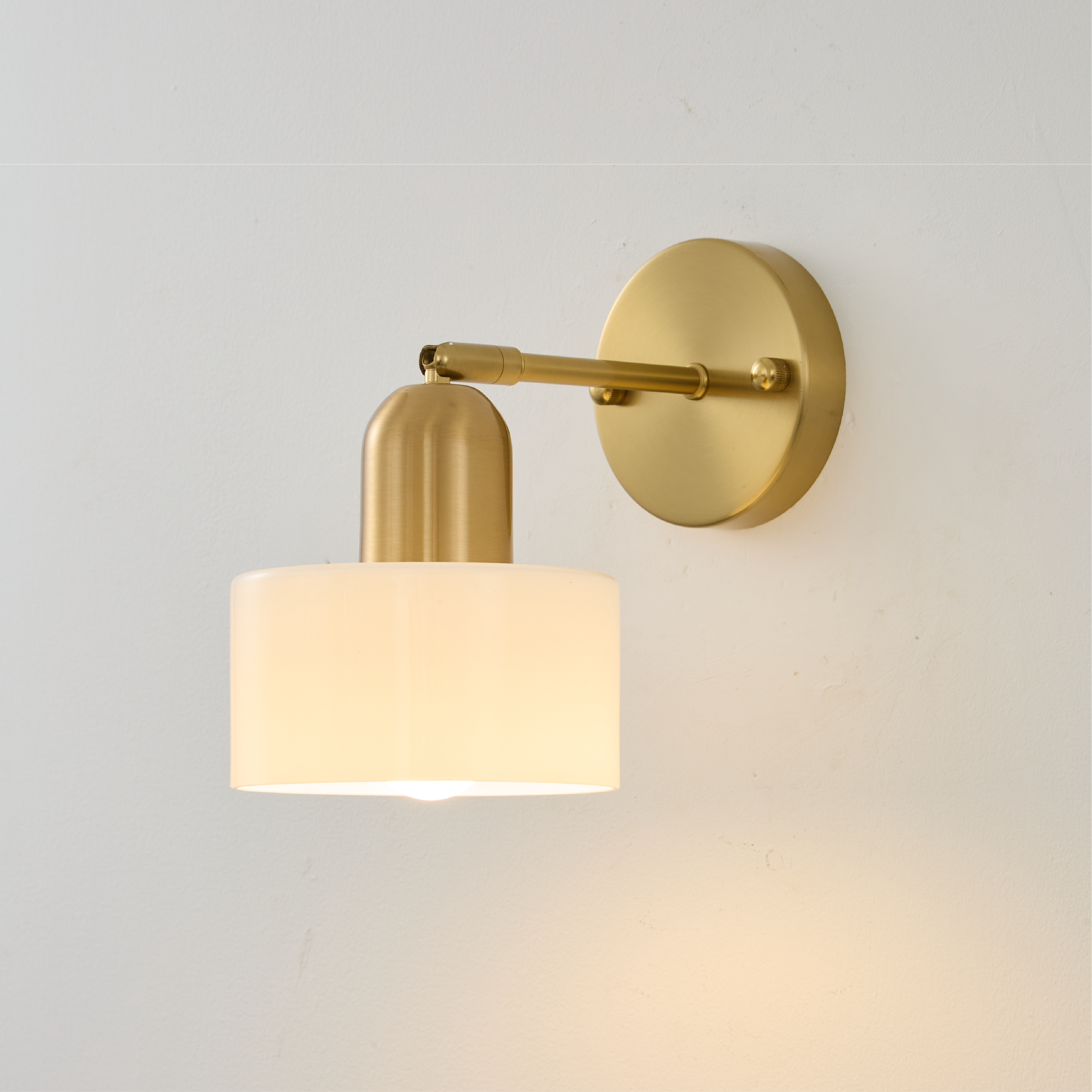 Colored Glass Wall Sconce, Bauhaus Minimalist LED, Living Room Accent Light