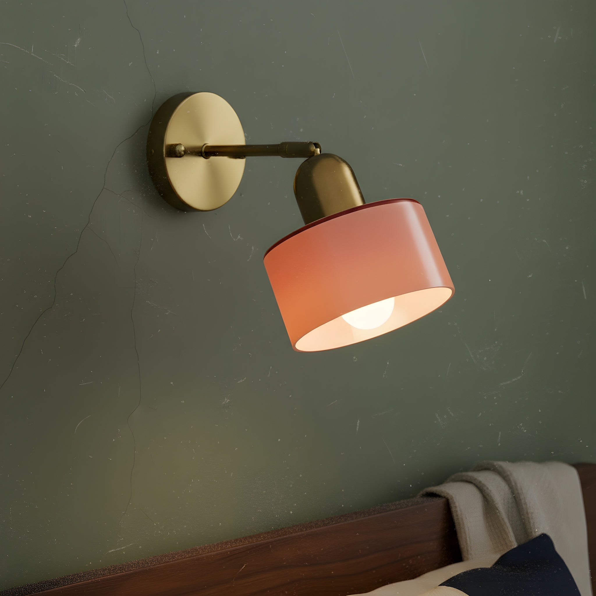 Bauhaus Collection | Colored Glass Wall Sconce Lighting with Minimalist Design | Contemporary Wall Lamp for Warm Ambiance