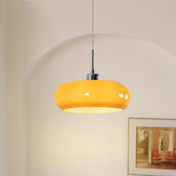 Bauhaus Collection | Glass Pendant Light with Geometric Design | Adjustable Height for Modern Kitchen Lighting