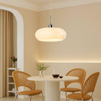Bauhaus Collection | Glass Pendant Light with Geometric Design | Adjustable Height for Modern Kitchen Lighting