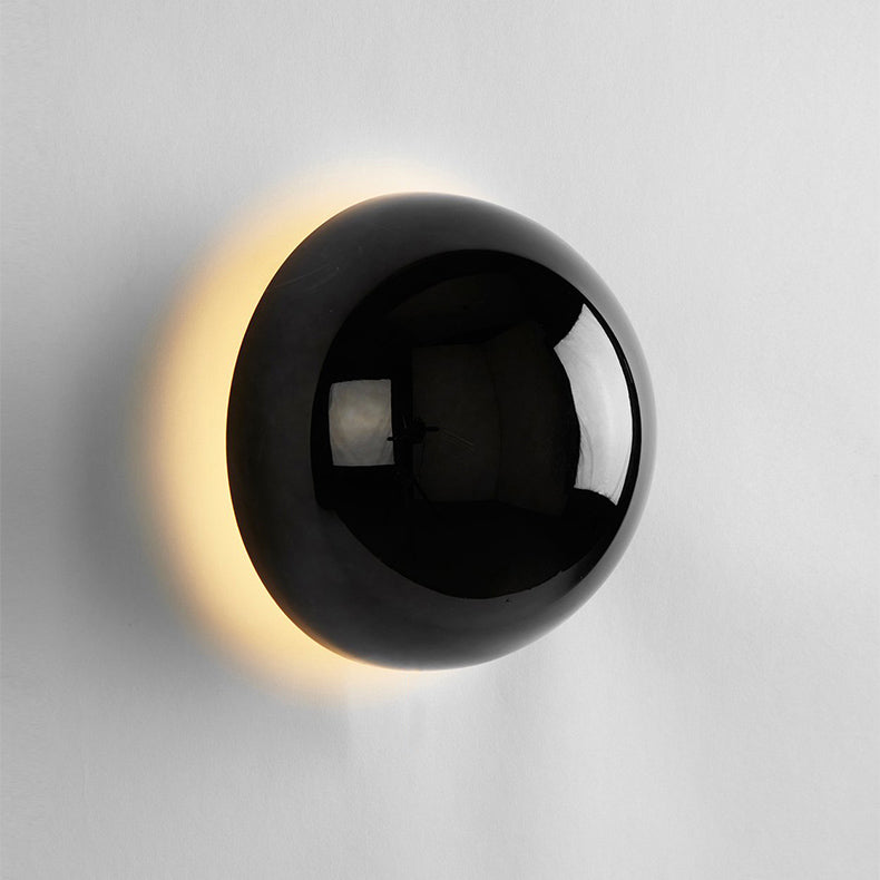 Glass Wall Sconce, Bauhaus LED, Black Gold Chrome, Hallway Ambient Light