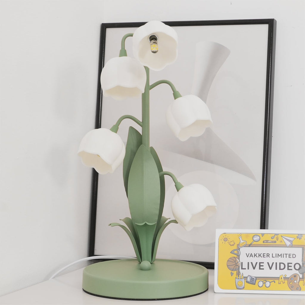Bell Orchid Table Lamp Modern Floral Accent Light