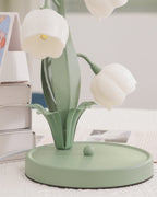 Bell Orchid Table Lamp Modern Floral Accent Light