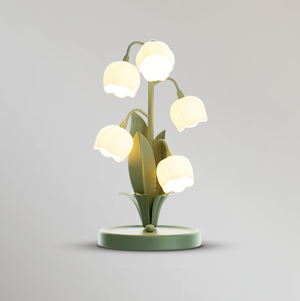 Bell Orchid Table Lamp Modern Floral Accent Light