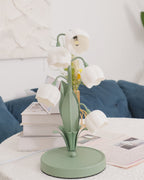 Bell Orchid Table Lamp Modern Floral Accent Light