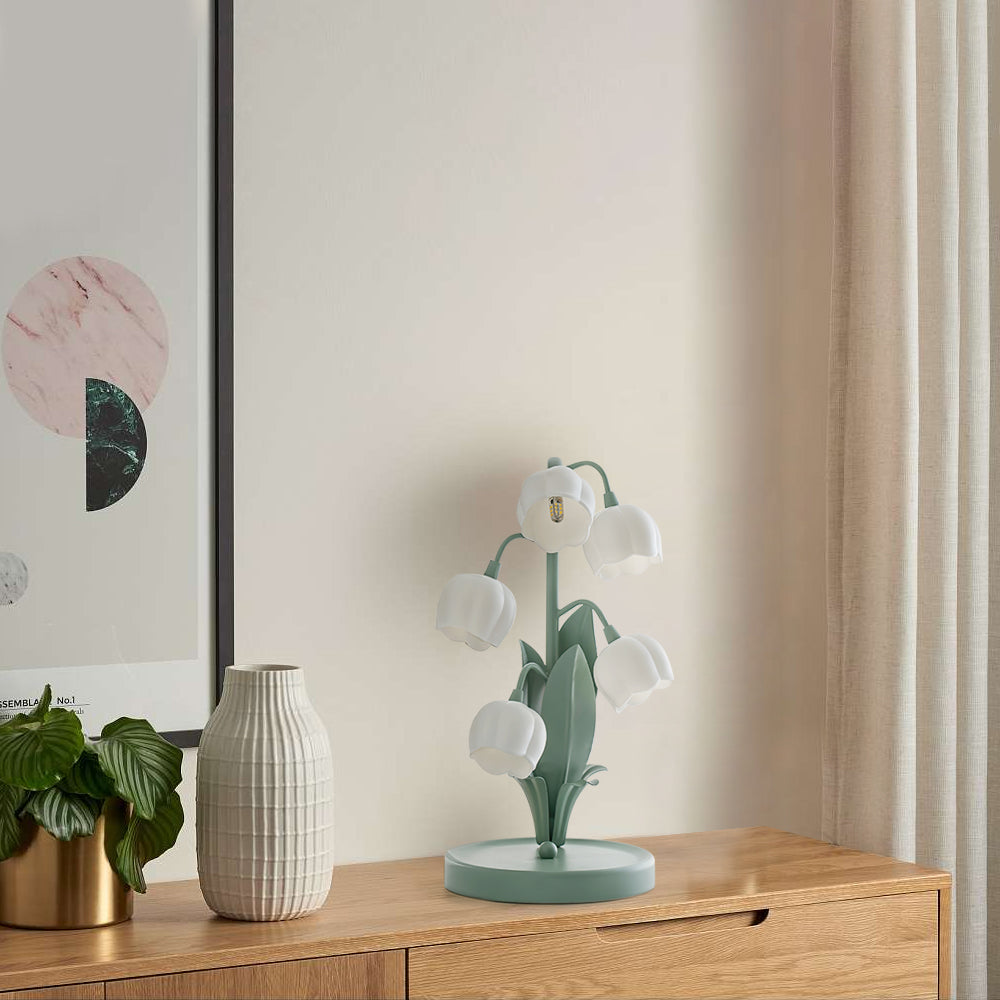 Bell Orchid Table Lamp Modern Floral Accent Light