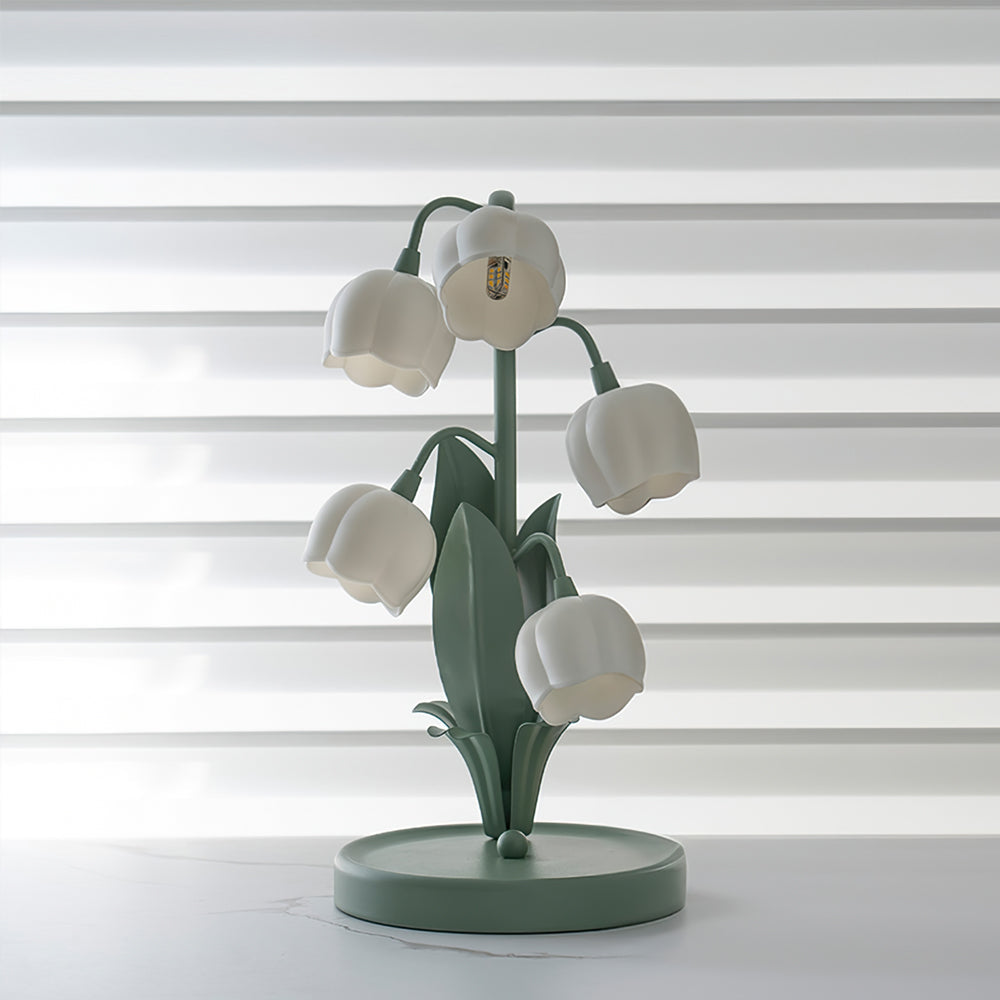 Bell Orchid Table Lamp Modern Floral Accent Light