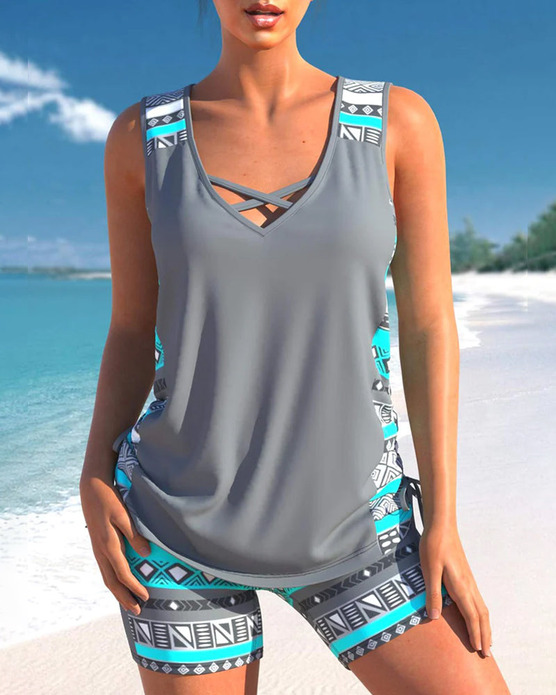 Blanche | Plus Size Tankini Swimwear with Tummy Smoothing Design | Stylish Swimwear for Confident Summer Days