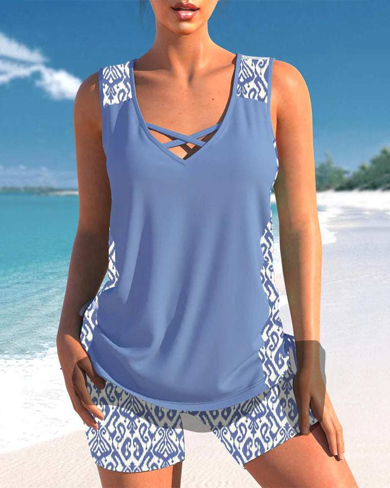 Blanche | Plus Size Tankini Swimwear with Tummy Smoothing Design | Stylish Swimwear for Confident Summer Days