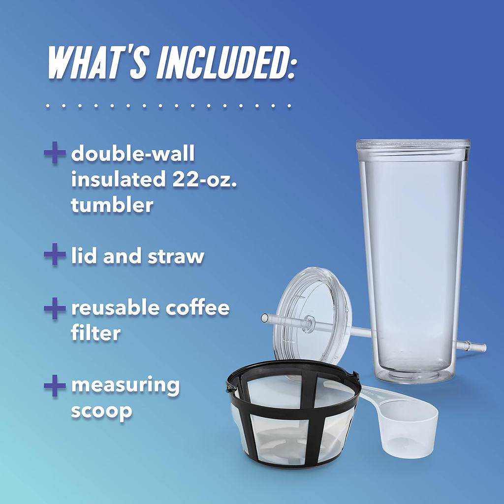 BrewMaster | Cold Brew Coffee Maker with Rapid Brewing Technology | Compact Design for Iced Coffee at Home