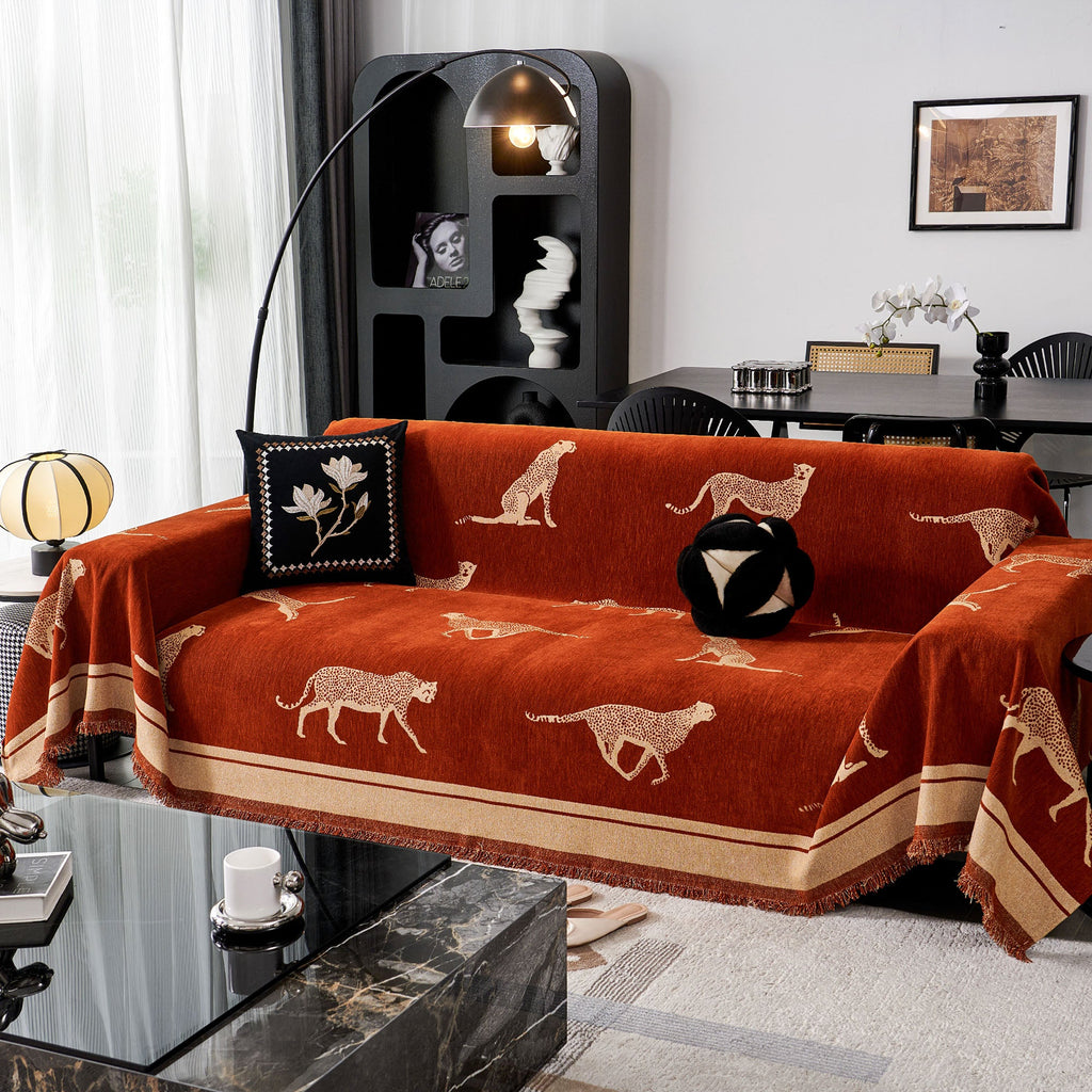Safari Inspired Anti Pilling Sofa Cover for Bold Modern Living