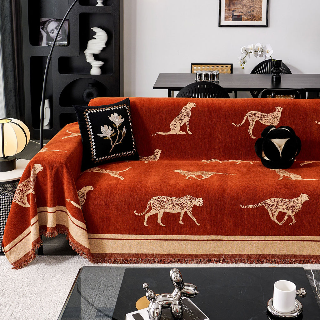 Safari Inspired Anti Pilling Sofa Cover for Bold Modern Living