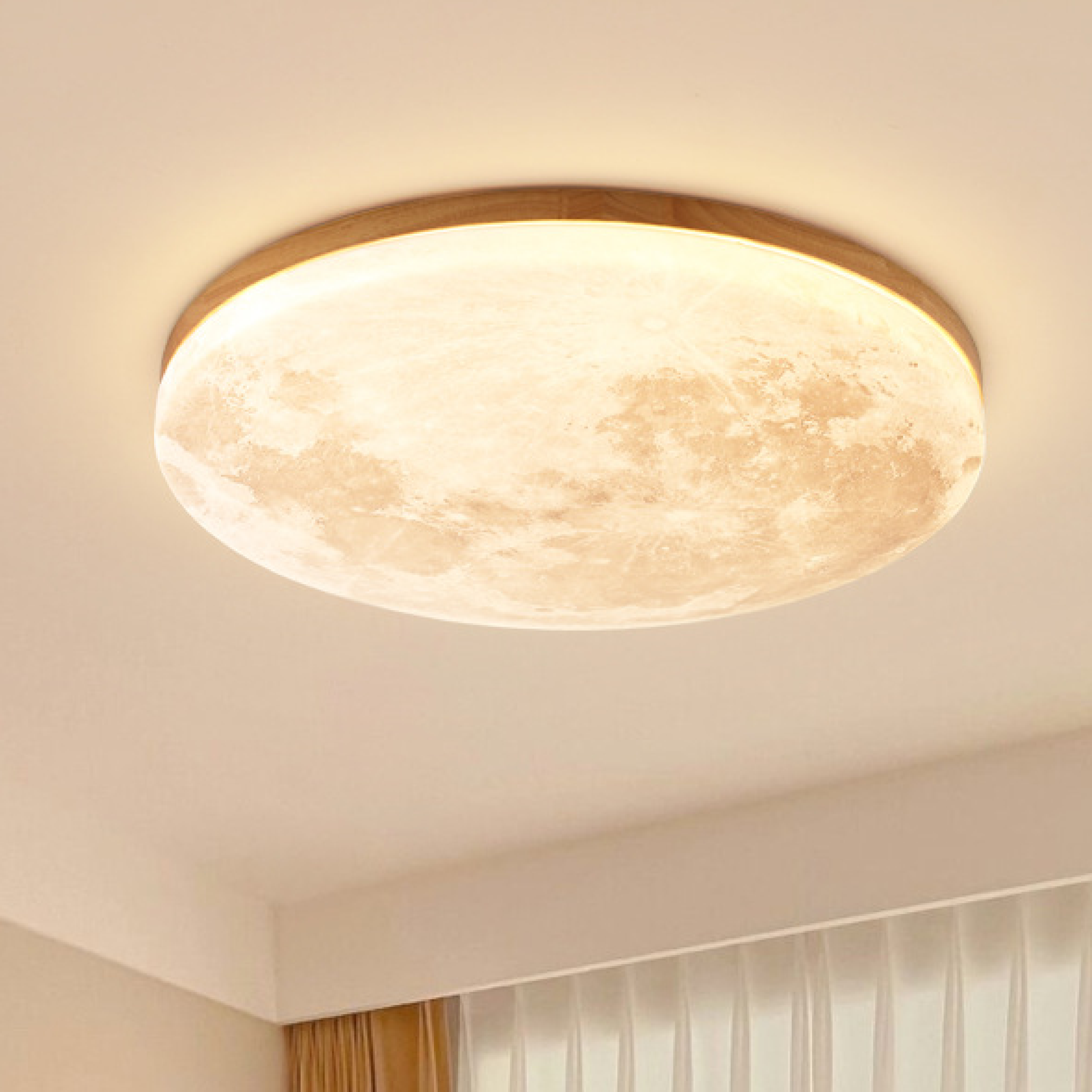Celestial Glow | Flush Mount Ceiling Light with Adjustable Luminance | Modern Design for Elegant Ambiance