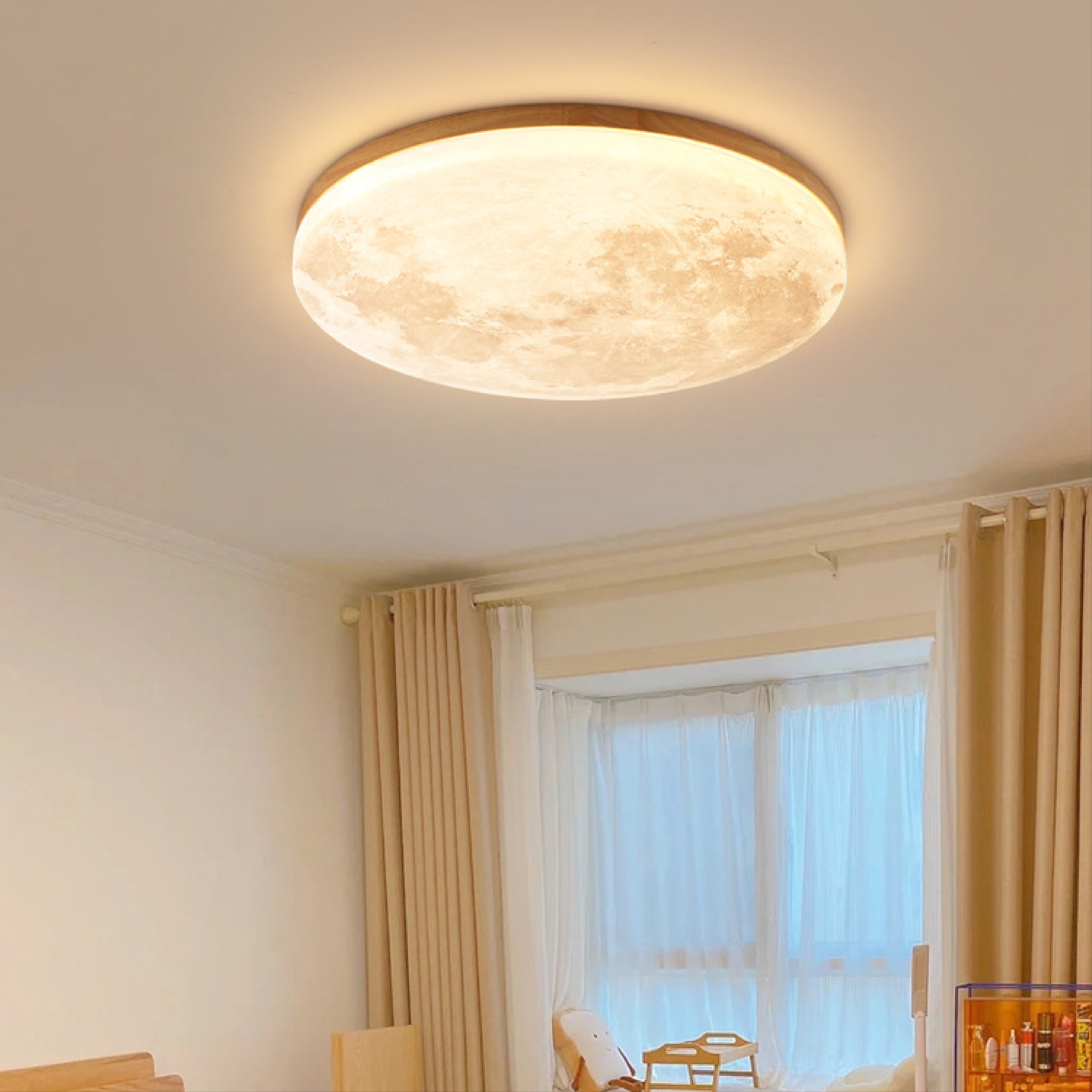 Celestial Glow | Flush Mount Ceiling Light with Adjustable Luminance | Modern Design for Elegant Ambiance
