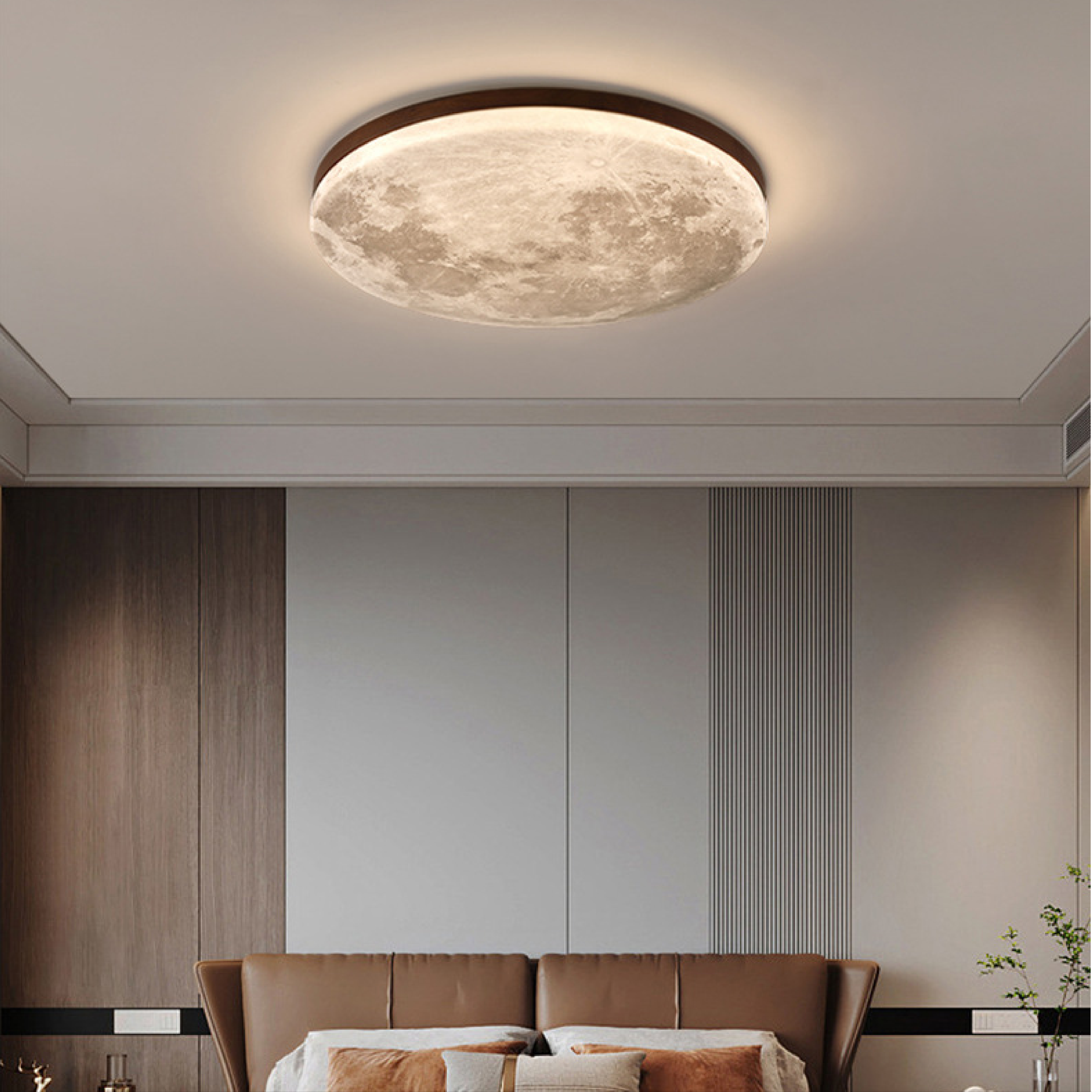 Celestial Glow | Flush Mount Ceiling Light with Adjustable Luminance | Modern Design for Elegant Ambiance
