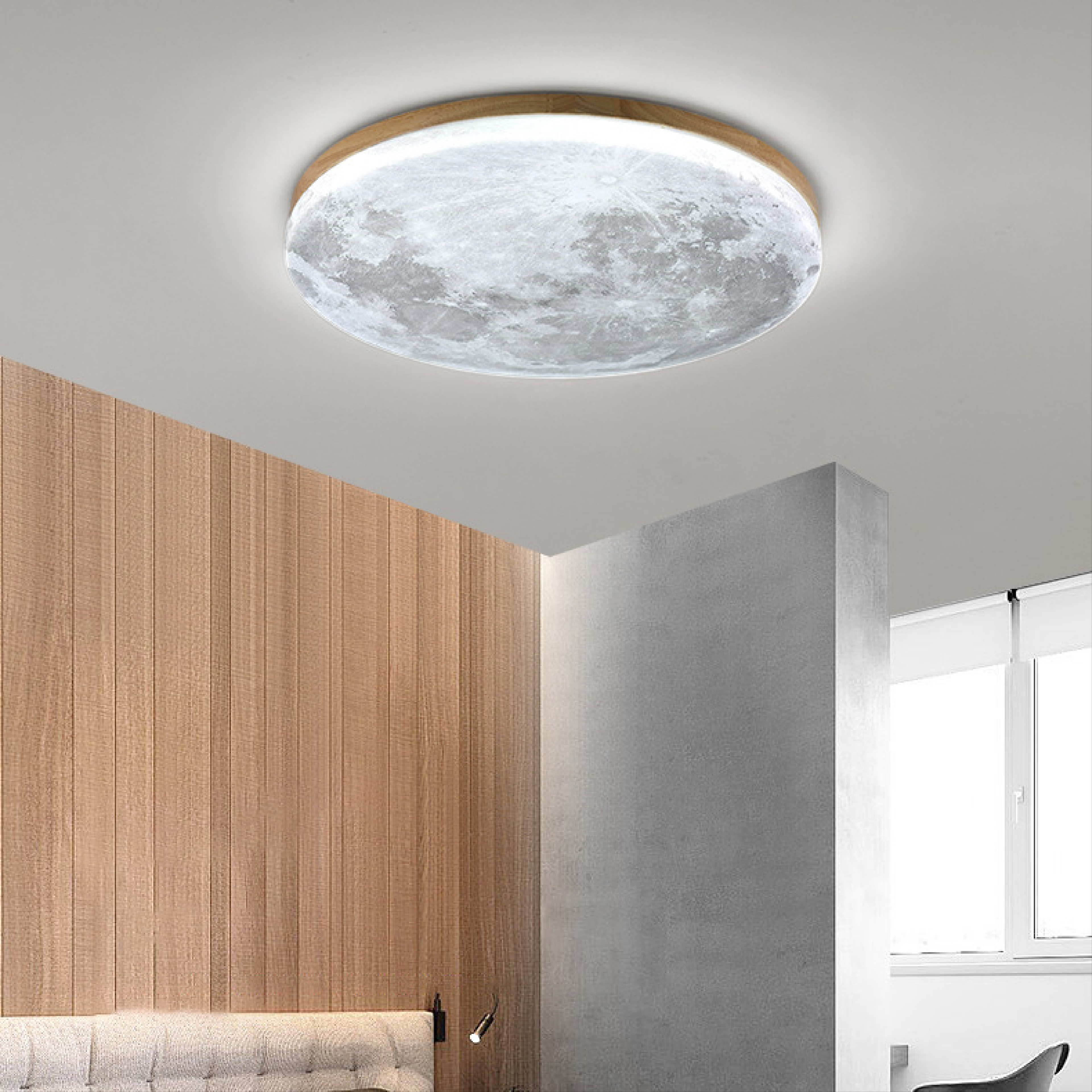 Celestial Glow | Flush Mount Ceiling Light with Adjustable Luminance | Modern Design for Elegant Ambiance
