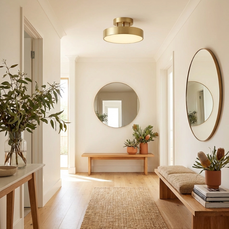 Celestial Glow | Modern Chandelier Light with Brass Finish & Soft Illumination | Elegant Design for Dining Room Ambiance