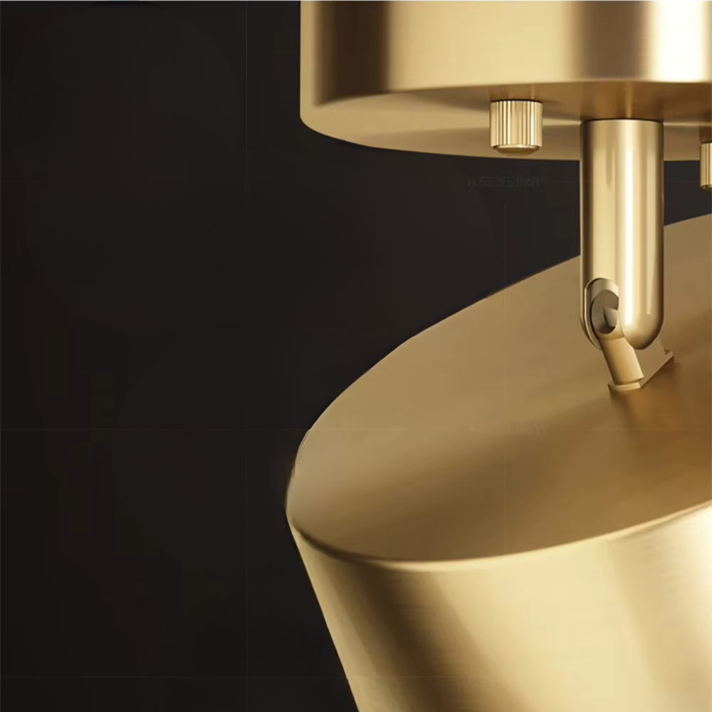 Celestial Glow | Modern Chandelier Light with Brass Finish & Soft Illumination | Elegant Design for Dining Room Ambiance