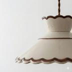 Ceramic Pendant Lighting with Hand-Painted Shade & Adjustable Height | Cozy Ambience for Kitchen Island