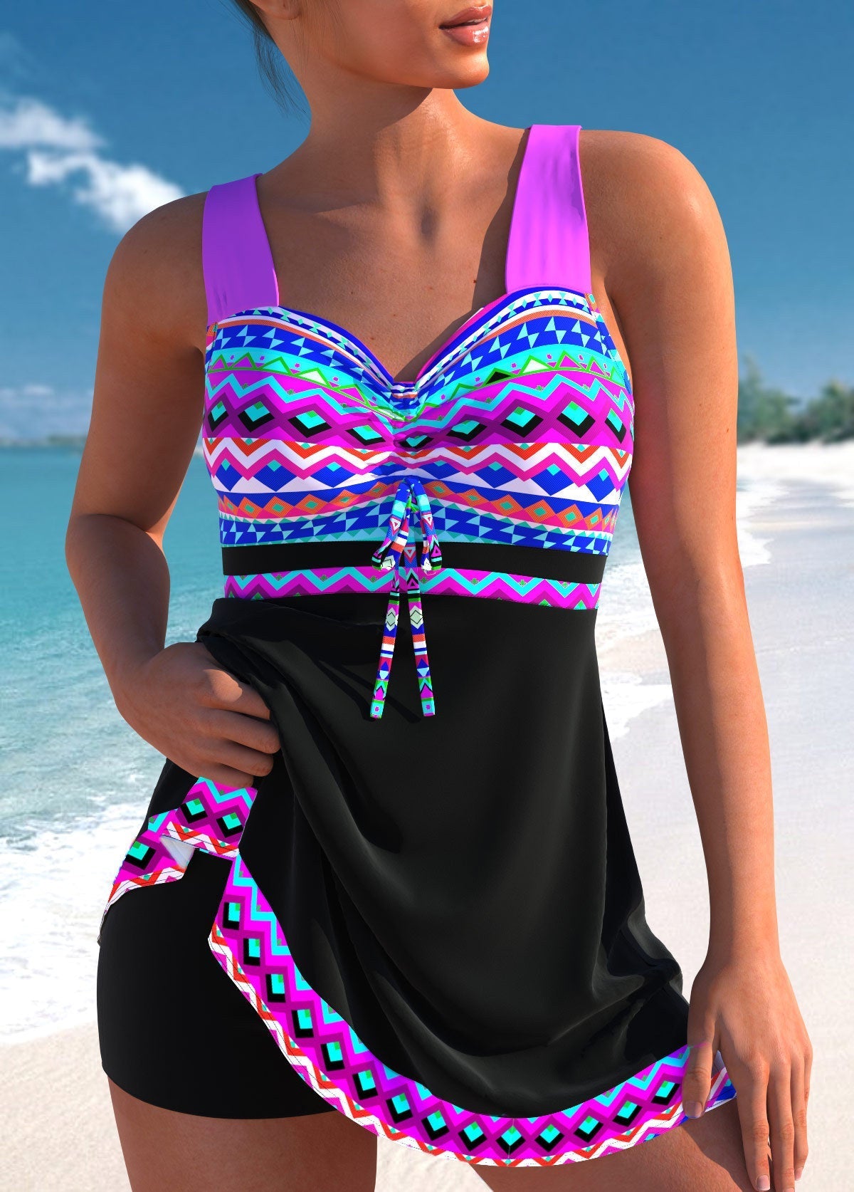 Chic Swimwear Collection | Swim Dress for Women with Adjustable Bust | Flattering Design for Beach Confidence
