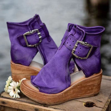Comfort Step | Wedge Sandals for Women with Orthopedic Support | Stylish Boho Design for All-Day Comfort