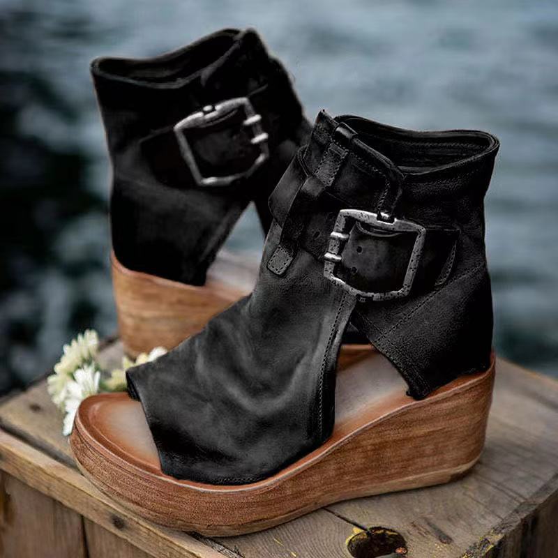 Comfort Step | Wedge Sandals for Women with Orthopedic Support | Stylish Boho Design for All-Day Comfort