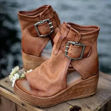 Comfort Step | Wedge Sandals for Women with Orthopedic Support | Stylish Boho Design for All-Day Comfort