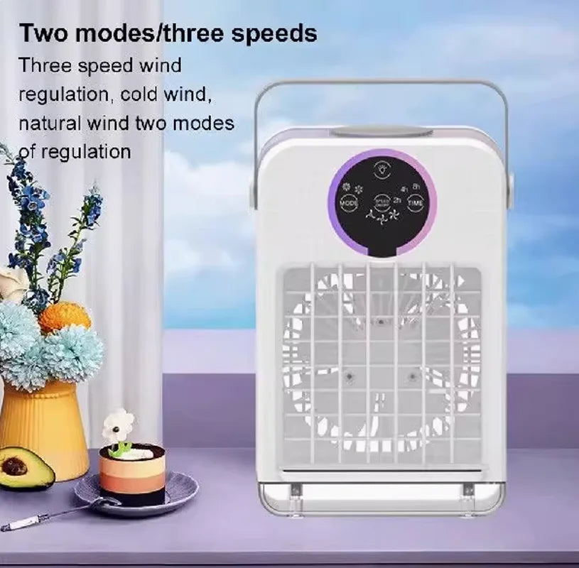 Compact Misting Fan | Touchscreen Control with Adjustable Speed | Portable Cooling Solution for Personalized Comfort