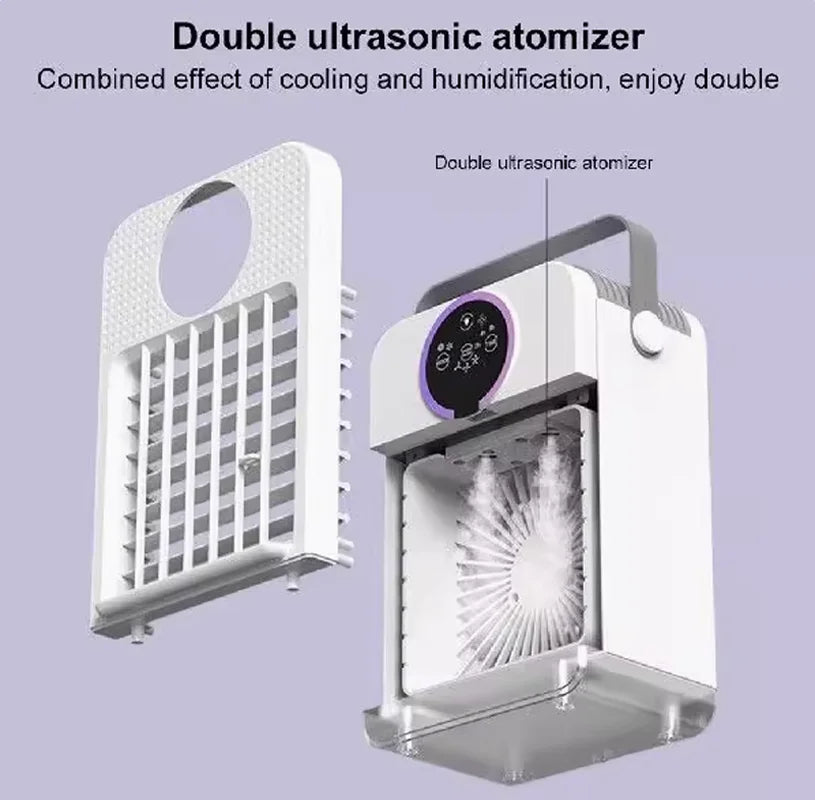 Compact Misting Fan | Touchscreen Control with Adjustable Speed | Portable Cooling Solution for Personalized Comfort